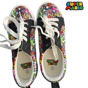 Nintendo Super Mario Kids Sneakers - Black and Multicolor